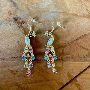 Peacock earrings